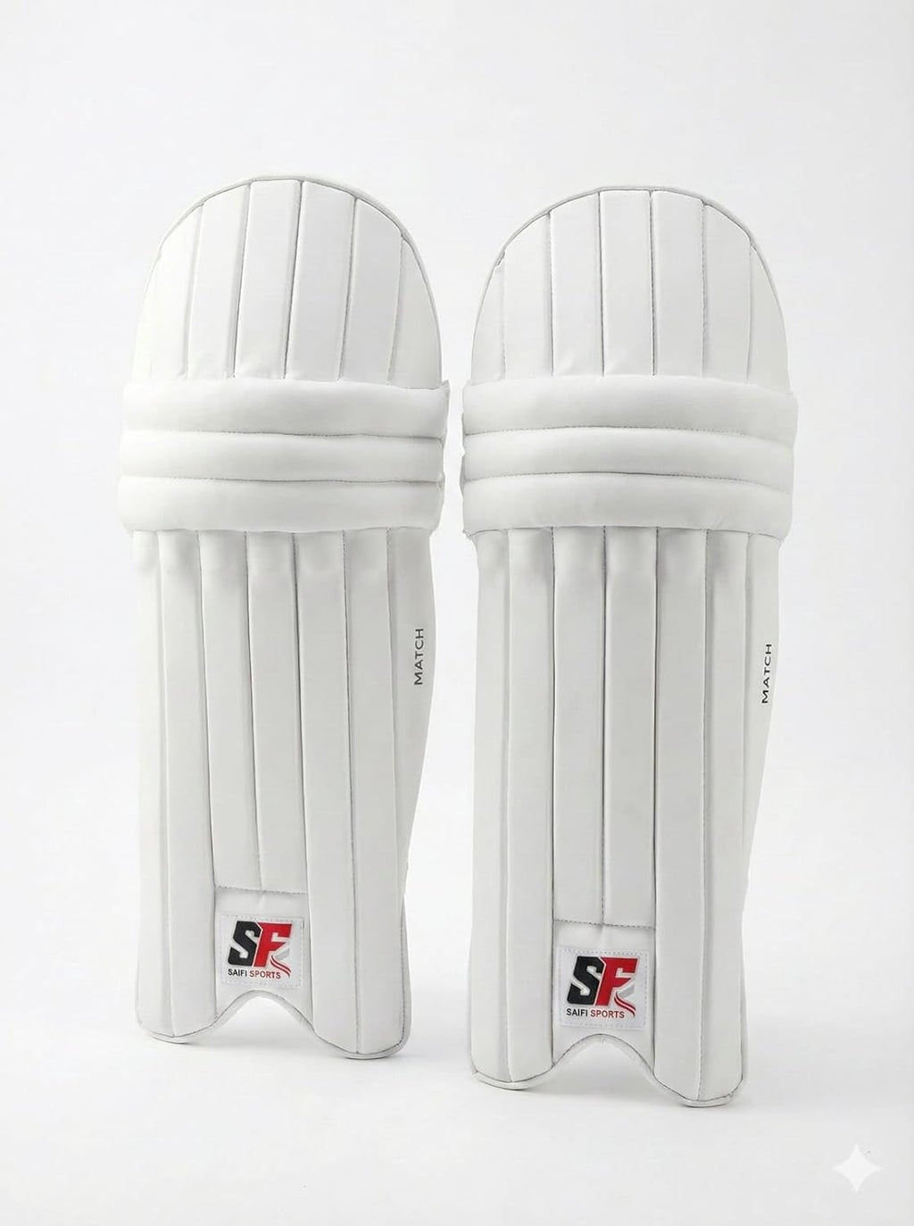 Premium Cricket Batting Pads, White, Professional Grade Leg Guards, Protective Cricket Equipment for Adults