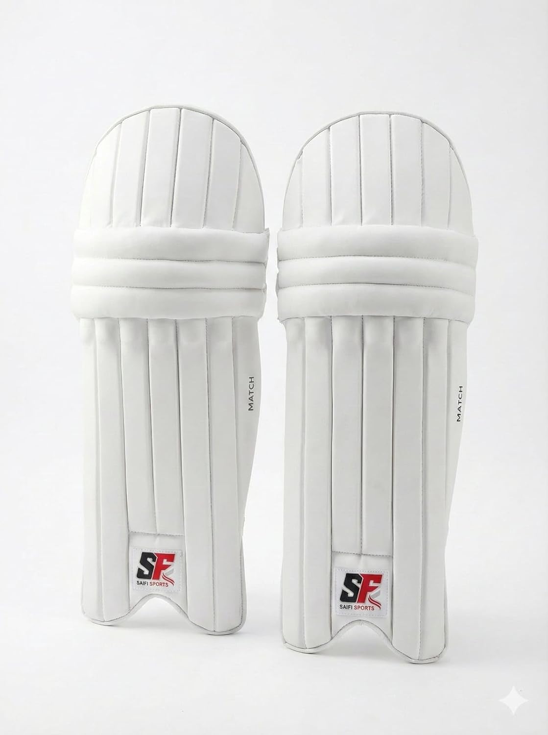 Premium Cricket Batting Pads, White, Professional Grade Leg Guards, Protective Cricket Equipment for Adults