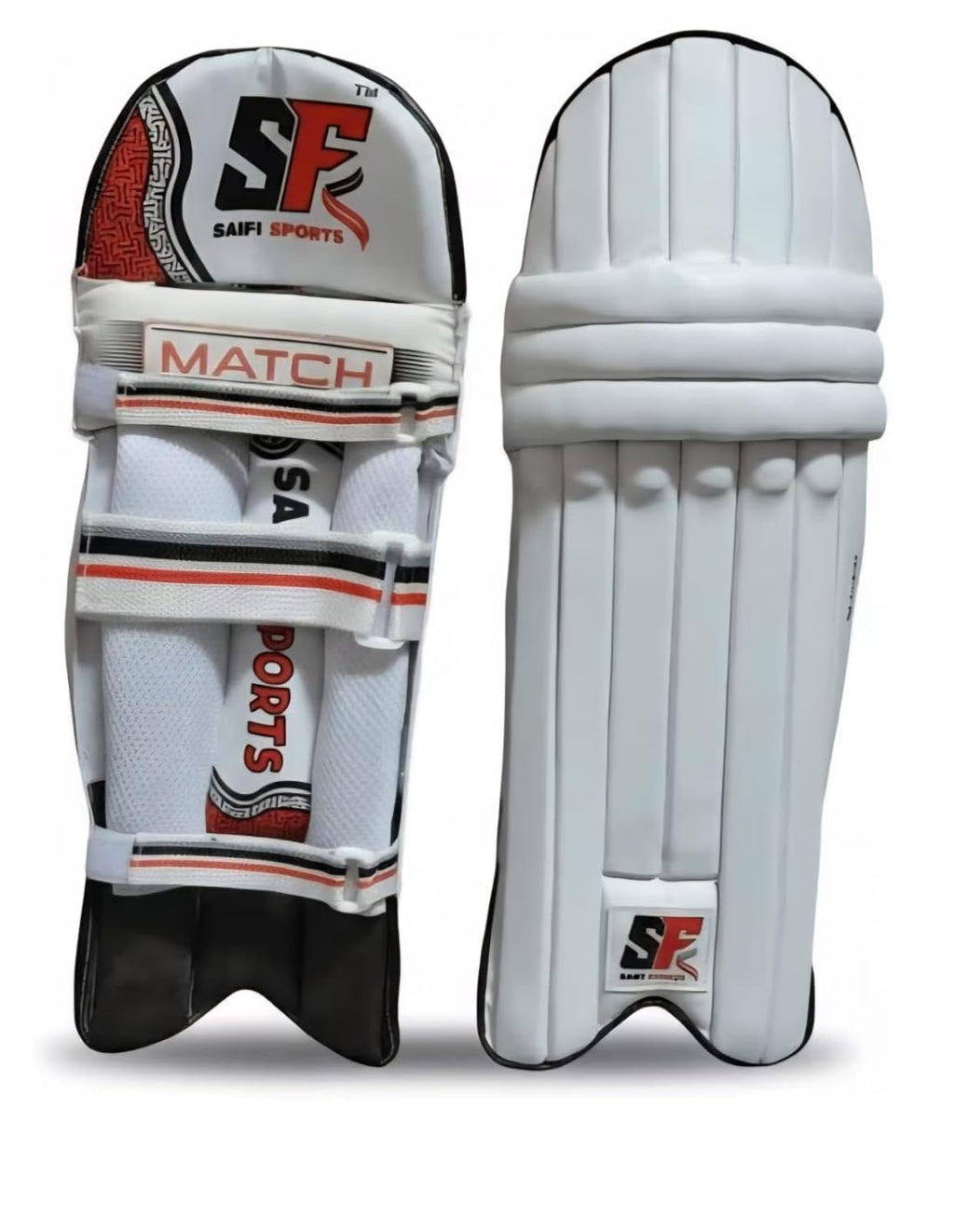 Premium Cricket Batting Pads, White, Professional Grade Leg Guards, Protective Cricket Equipment for Adults