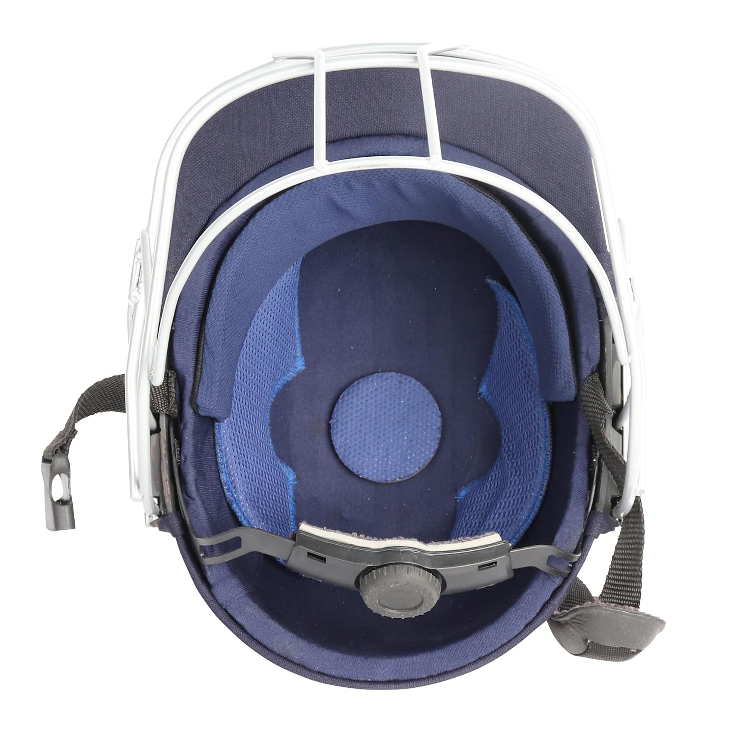 Premium 3.0 Mild Steel Visor Cricket Helmet with Mesh Bag | Rotary Adjustment System, Air Vent Holes | Comfortable Fit (Navy - L)