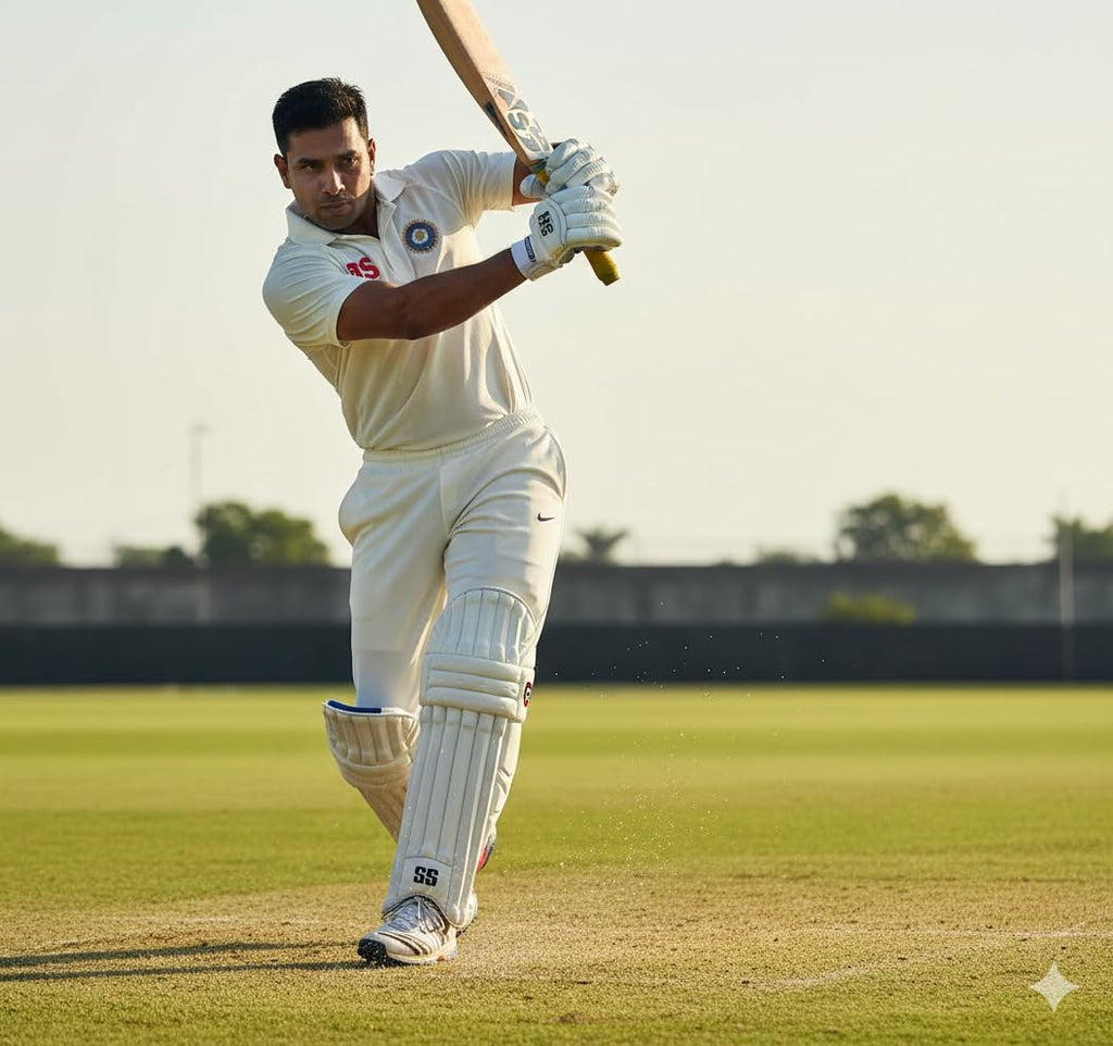 Super Test Cricket Batting Gloves – Men’s Right Hand | Top-Line Real Leather Gloves with Sweat-Absorbing Grip